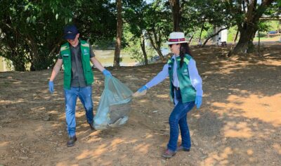 Prefeitura de Jaru realiza ação de limpeza e plantio de árvores às margens do Rio Jaru