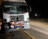 Jaru: Colisão entre caminhão baú e carreta deixa trânsito lento por mais de duas horas na BR-364