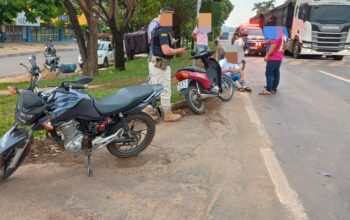 Jaru: Motociclista fica ferido após colisão na BR-364, próximo ao Posto Aliança